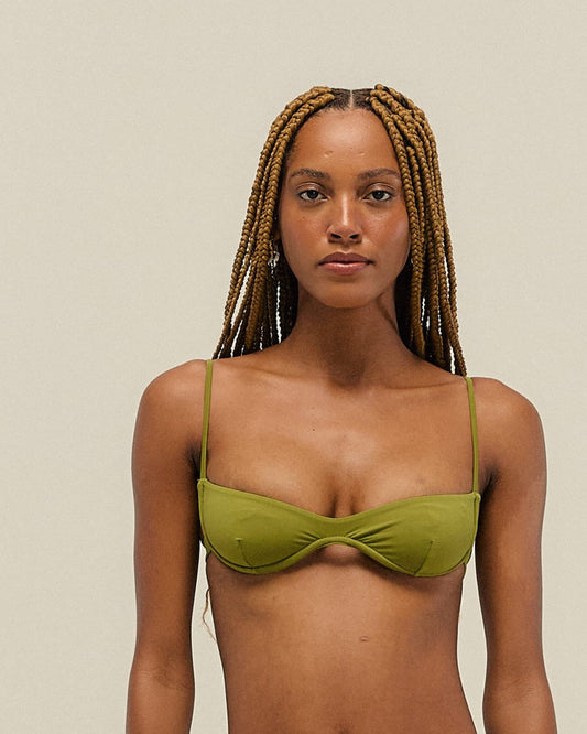 Haight: Lana Uniwire Bikini Top - Seed Green