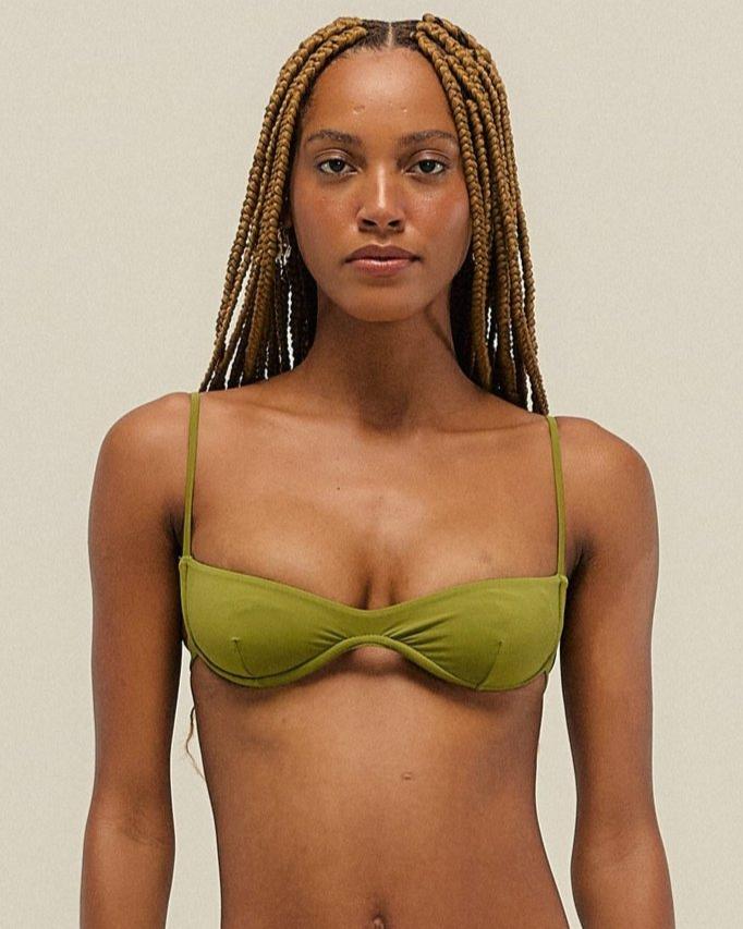 Haight: Lana Uniwire Bikini Top - Seed Green