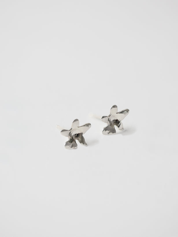 Wolf Circus: Miniature Flower Stud Earrings - Sterling Silver