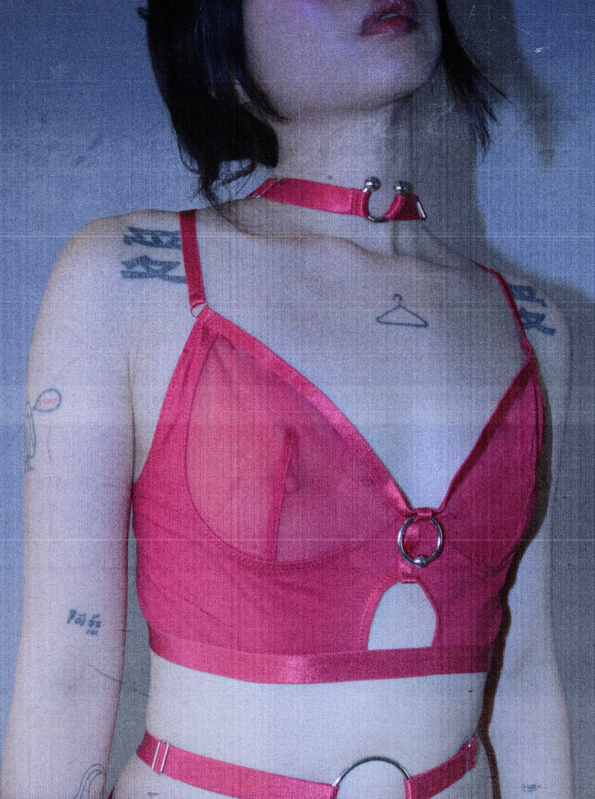 The End: Love Is A Deserter Choker Bralette - Red Cotton – Azaleas