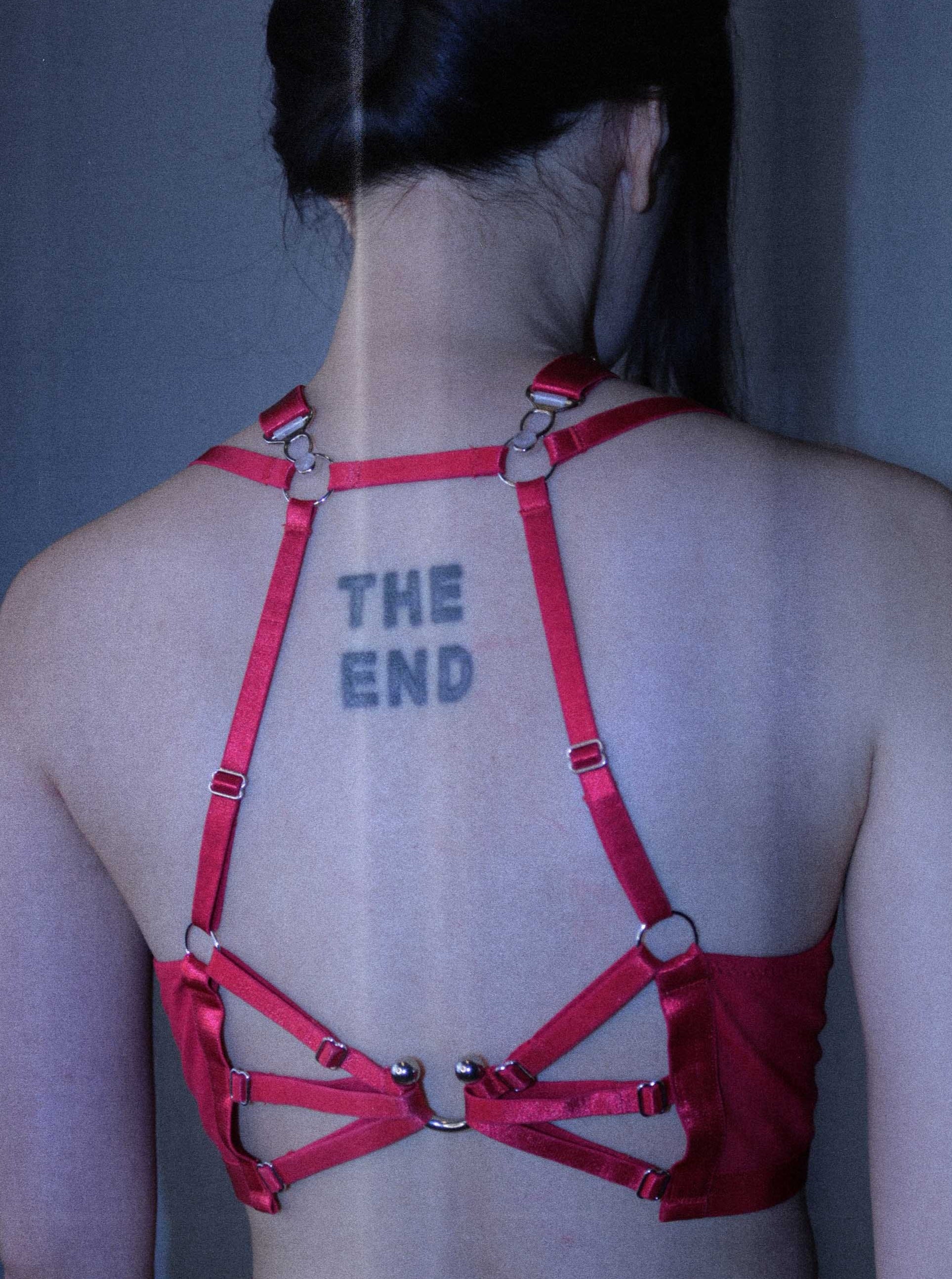 The End: Love Is A Deserter Choker Bralette - Red Cotton – Azaleas