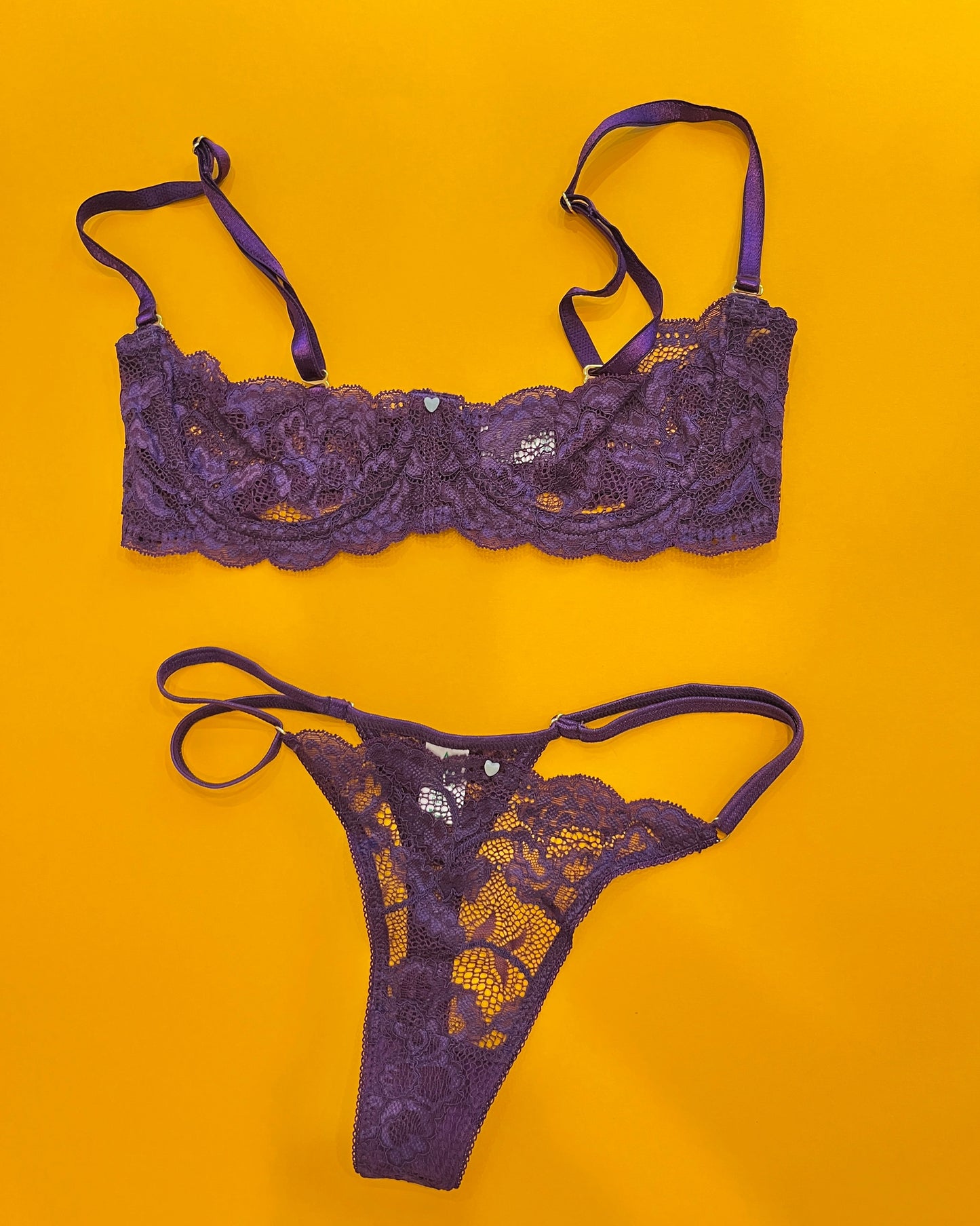 Clo: Fortuna Abierto Half Cup Bra - Plum Purple