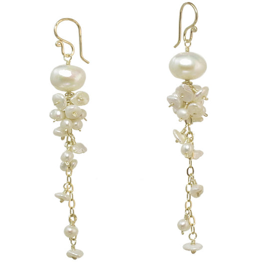 Calico Juno: Cosmo Pearl Cluster Earrings