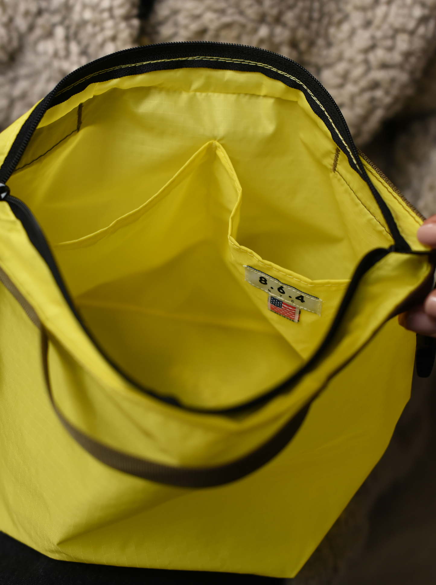 8.6.4: Large Nylon Pouch Bag - Yellow/Coyote