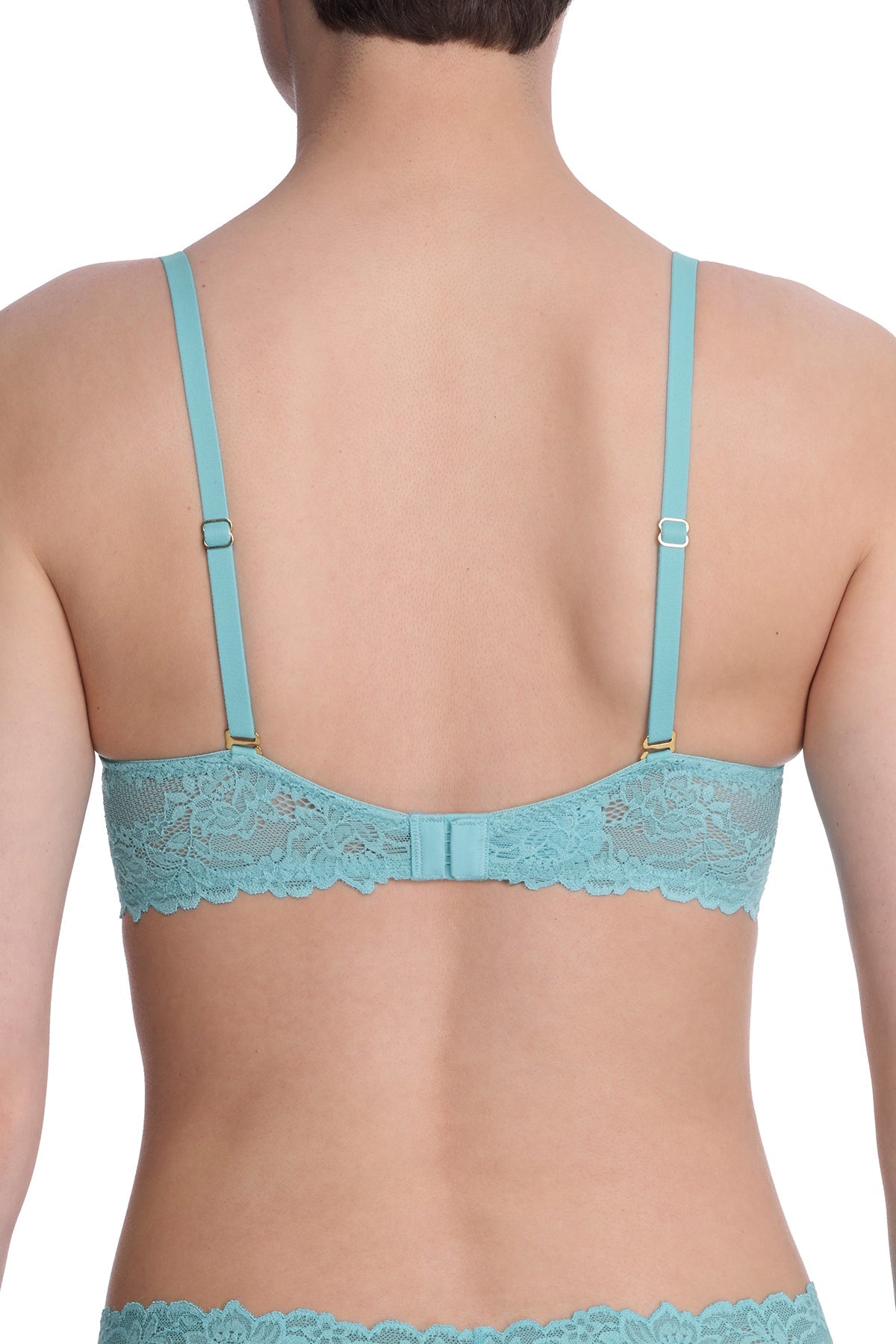 Natori: Heavenly Balconette Bra - Electric Aqua