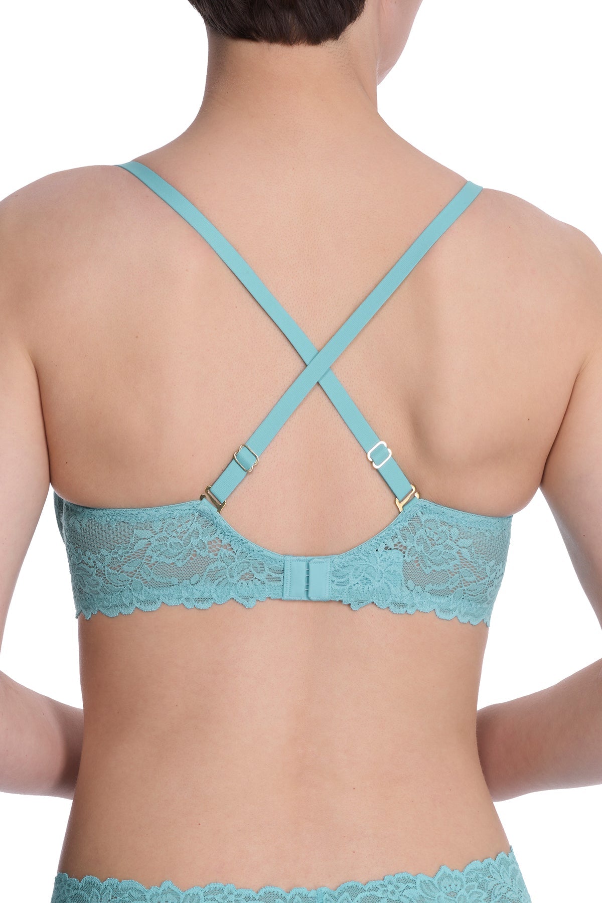 Natori: Heavenly Balconette Bra - Electric Aqua