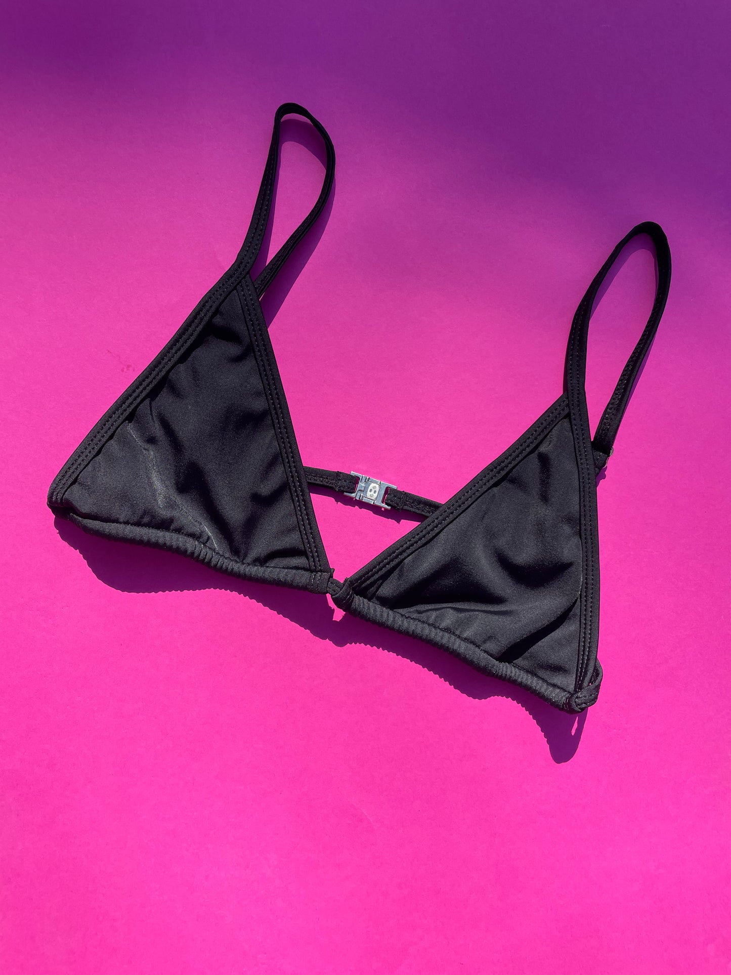 Belle The Label: Siempre Triangle Bikini Top - Black