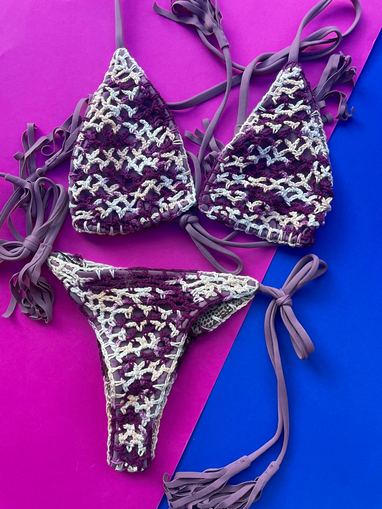 Acacia: Lisboa Crochet Bikini Top - Thistle