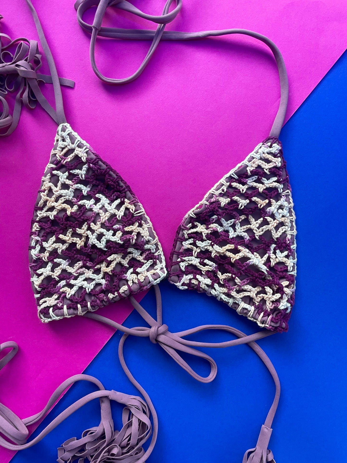 Acacia: Lisboa Crochet Bikini Top - Thistle