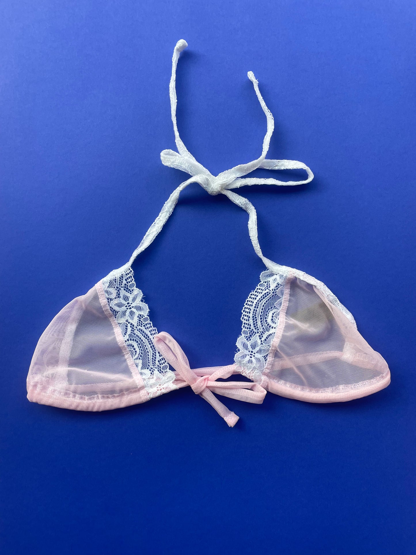 Bully Boy: Liv Triangle Tie Front Bra - Pink