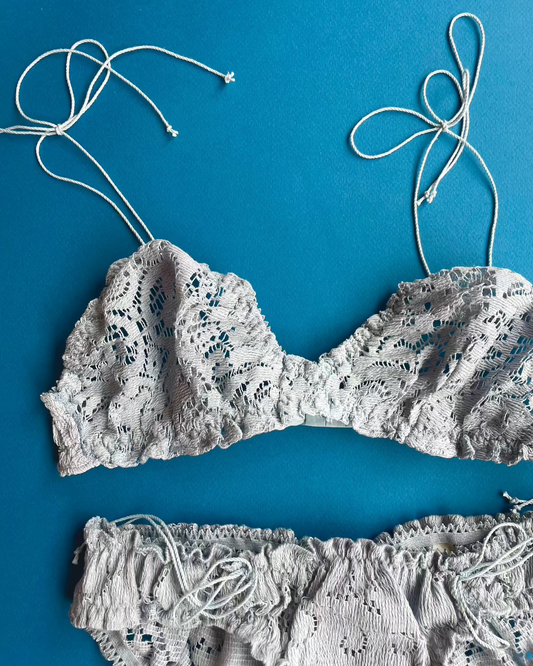 Clare Bare: Anaphora Crochet Lace Bralette - Teal