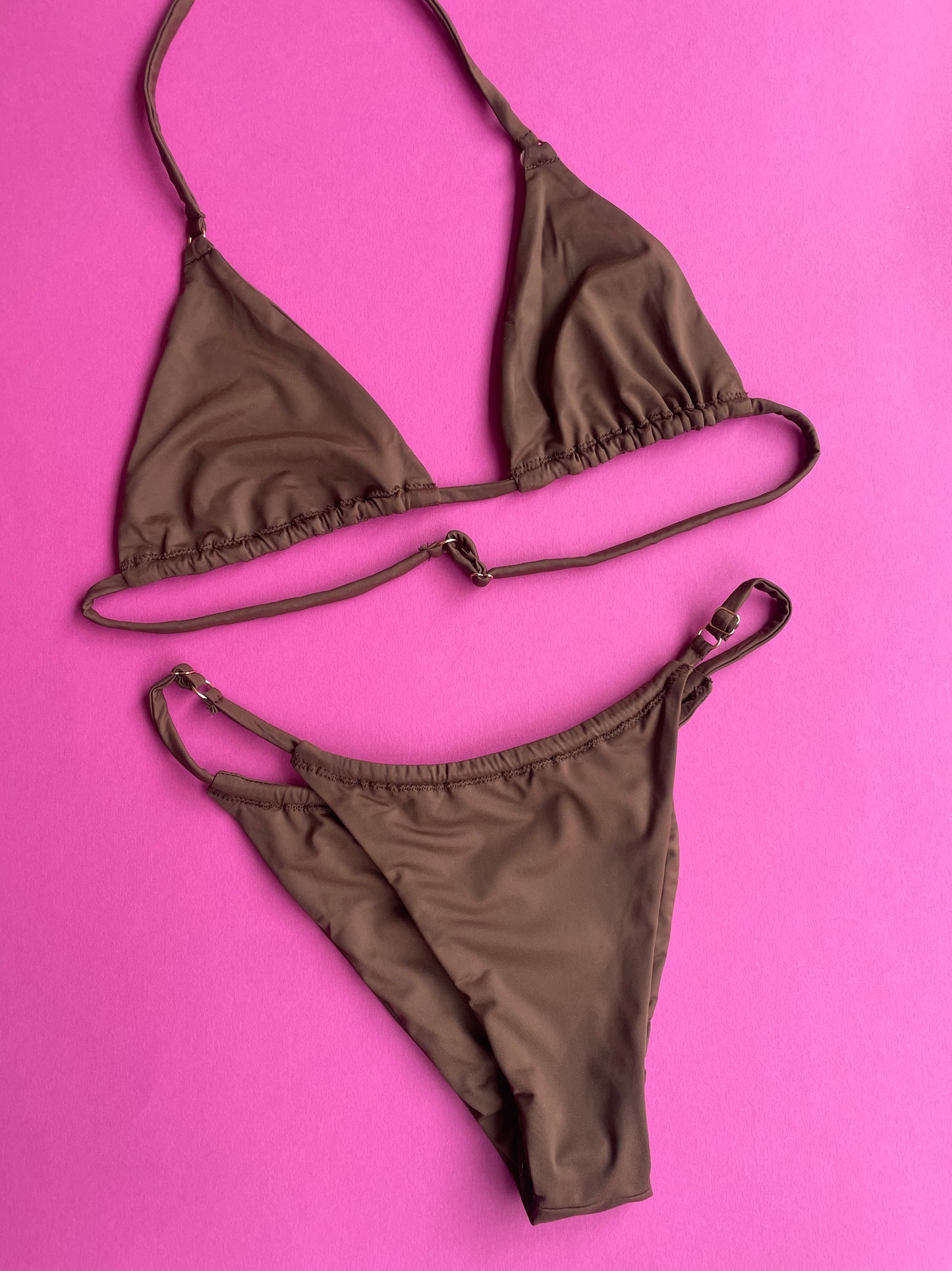 Slate Swim: Rain Adjustable Bikini Bottom - Espresso