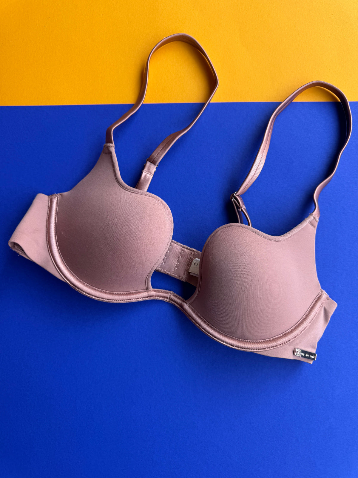 Fleur du Mal: Le Stretch Micro Seduce U Plunge Bra - Tan