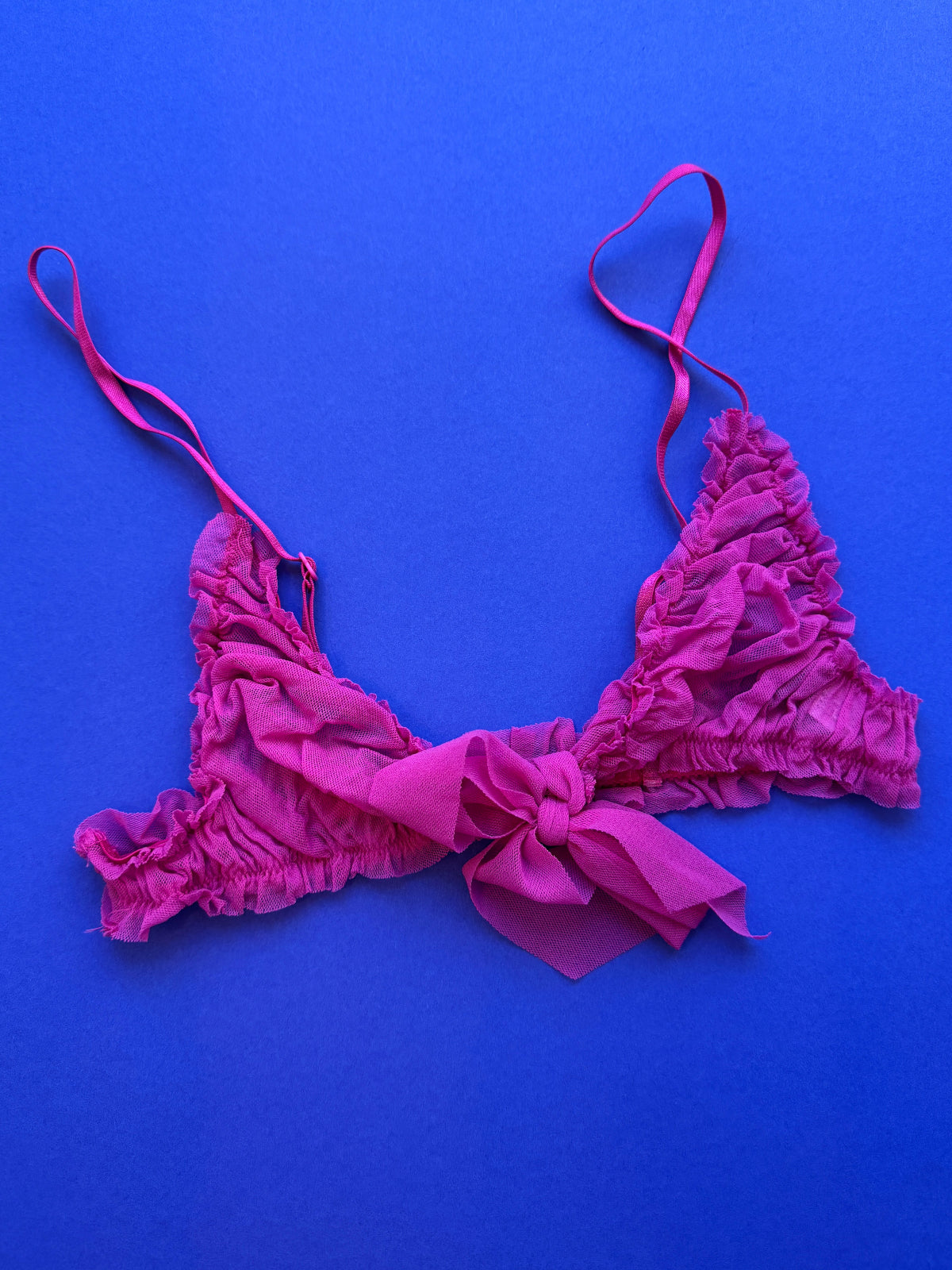 Only Hearts: Bowtie Tulle Bralette - Wild Rose