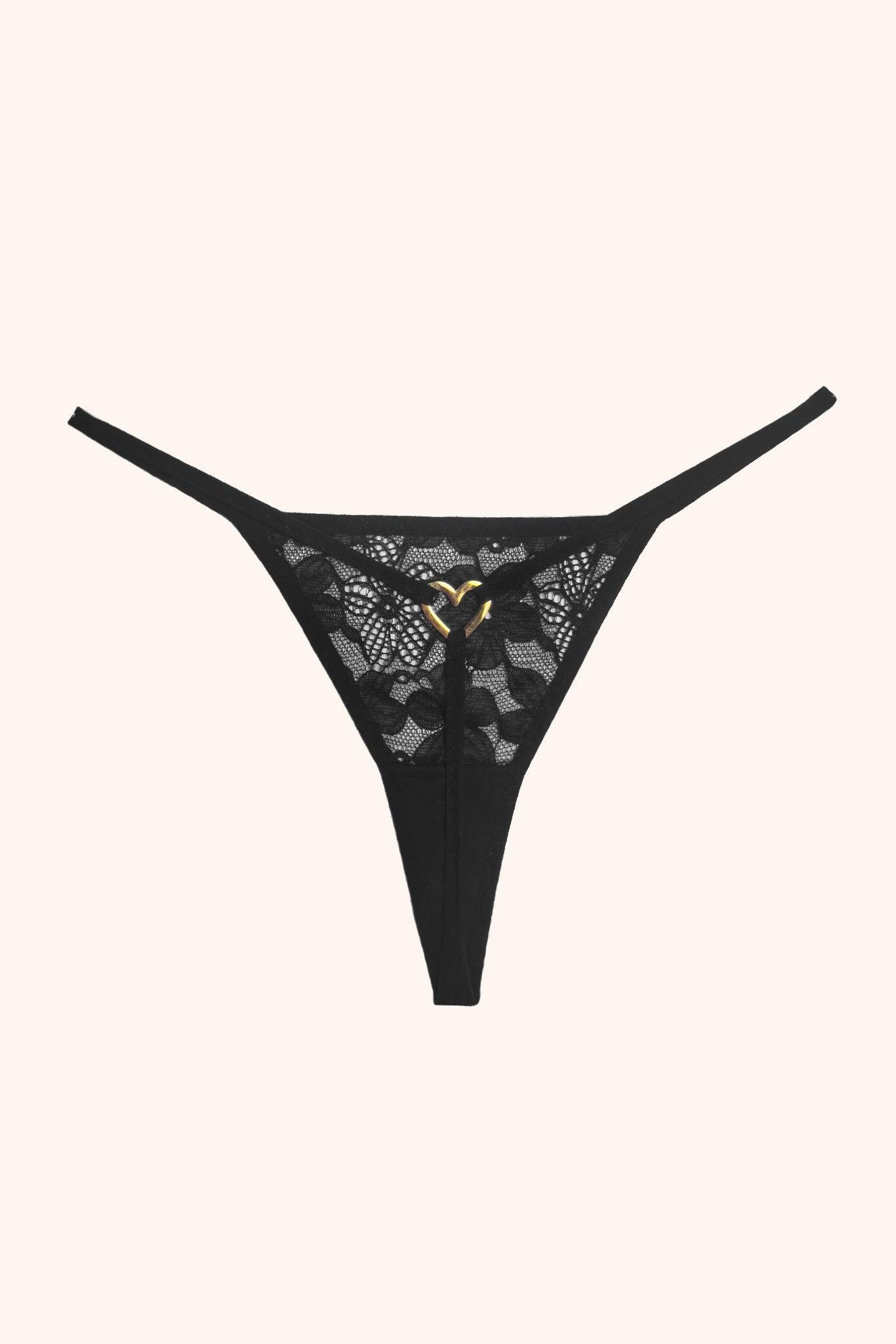 Toru & Naoko: Jackie Heart G-String - Black