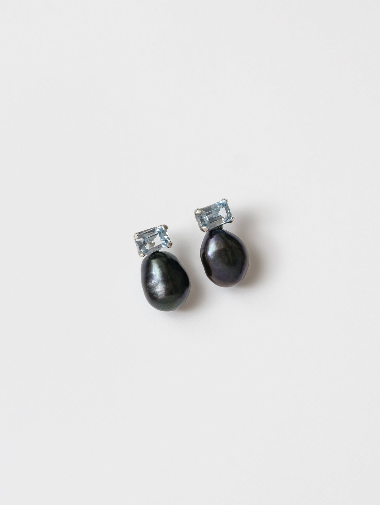 Wolf Circus: Delphine Pearl Cluster Earrings - Aquamarine