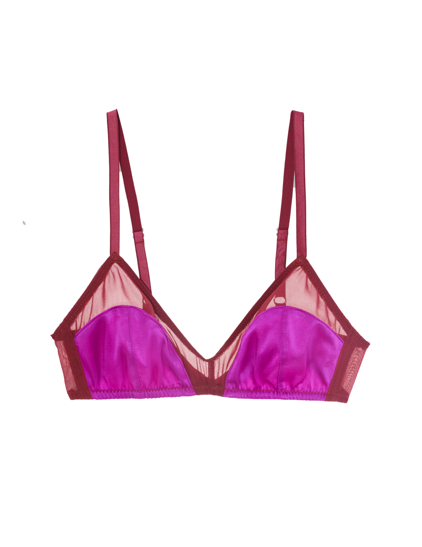 Araks: Beatrice Silk Wireless Bralette - Amaranth