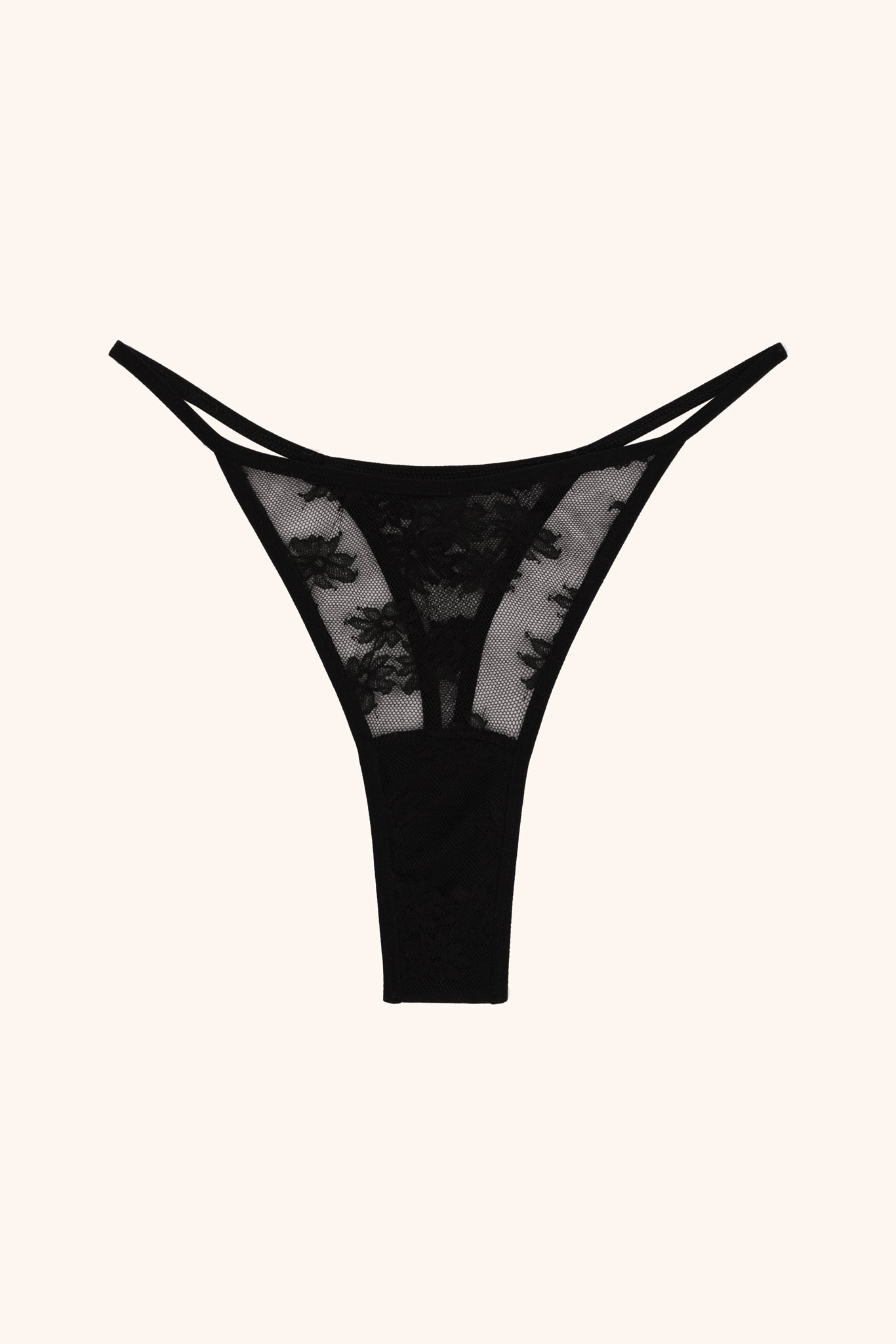 Toru & Naoko: Sofia Lace Thong - Black