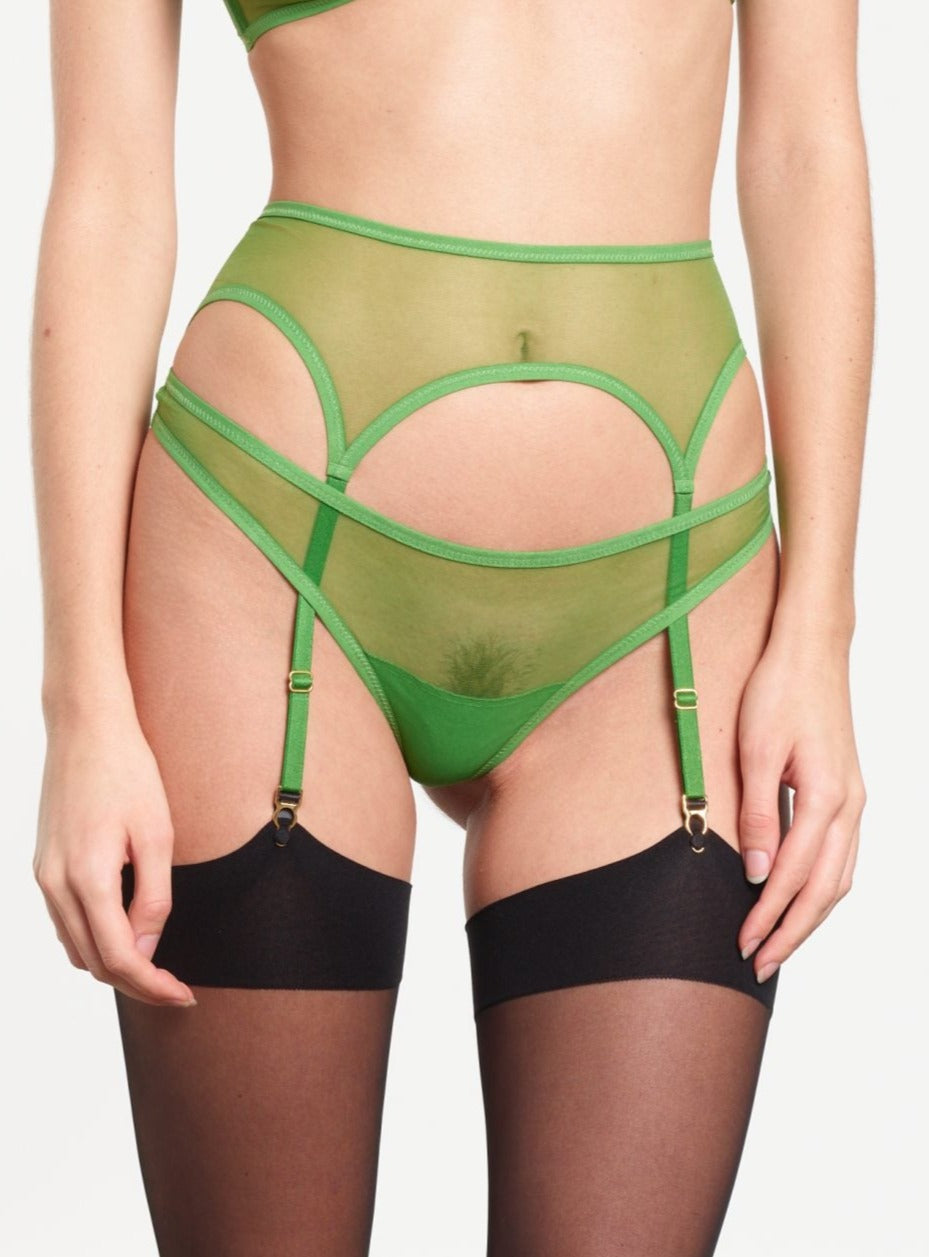 Green on sale garter belt